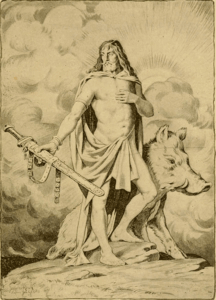 Freyr met gullinbursti en zijn zwaard